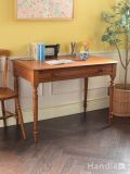英国アンティークのおしゃれなデスク、コンソールにも使える書斎机