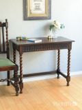 英国アンティークのおしゃれなコンソール、デスクに使える引き出し付きのホールテーブル