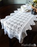 フランスのアンティーク雑貨、繊細で美しいハンドメイドのテーブルランナー