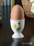 イギリスで見つけたアンティークのおしゃれな食器、ニワトリが描かれたエッグスタンド