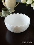 アンティークのミルクガラスの食器、アンティークガラスのボウル