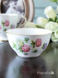 英国のアンティーク食器、紫陽花の模様が描かれたウィンザー窯のシュガーポット（HYDRANGEA）