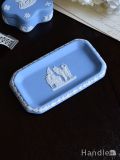 ウェッジウッド（Wedgwood）のジャスパーウェア、アンティークのレクタングルトレイ