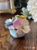 イギリスから届いたアンティークの陶花、コールポートの陶磁器で出来た卓上花