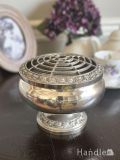 イギリスから届いた銀のフラワーベース、アンティークのおしゃれな花器