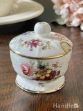 英国から届いたハマースレイ(Hammersley)の陶磁器、花束が描かれたアンティークシュガーポット