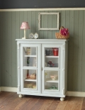 フランスのアンティーク家具、可愛いガラスキャビネット