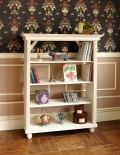 アンティークのフレンチ家具、ホワイト色のブックケース（本棚）