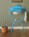 1930年代のアンティーク ウォッシュスタンド（水色）
