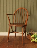 肘掛付きのアンティークの椅子、アーコール フープバックアームチェア（6本・まっすぐ）