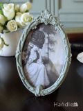 アンティーク風のフォトフレーム、フランス風のデコラティブなデザインの写真立て(オーバルM)