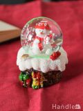 クリスマスのお部屋をおしゃれに彩るオブジェ、LED付きクリスマススノードーム （ブリックスノーマン）