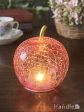 ガラスで出来た可愛い赤いリンゴの照明、LEDライトが付いた可愛いランプ