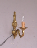 イギリスアンティーク壁付け照明、真鍮製1灯タイプのウォールブラケット（Ｅ17シャンデリア球付）