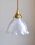 優しいフリルが女性らしいシルエット、アンティークペンダントライト（コード・シャンデリア電球・ギャラリー付き）