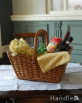 カゴバックとしても可愛く使えるアンティークバスケット