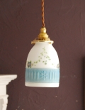 パステルカラーが可愛いアンティークシェードペンダントライト（器具セット付き）