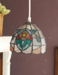 華やかなお花模様のステンドグラス照明（ペンダントライト）