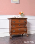 使いやすいコンパクトな３段アンティークチェスト、フランスから届いた小さなアンティーク(コモード)