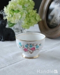 ブルーとピンクの可憐なお花が美しい、ロイヤルスタッフォードのアンティークシュガーボウル