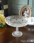テーブルが華やかになるアンティークプレスドグラス、ケーキスタンド（コンポート）