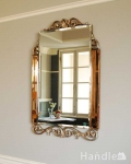 イギリス輸入の豪華なアンティークウォールミラー（壁掛け鏡）