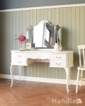 ホワイトカラーのドレッサー、アンティークのフレンチ家具(ドレッシングテーブル)