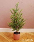 クリスマスが楽しみになる可愛いテラコッタポットのクリスマスツリー（S）