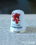 スコットランド王室の紋章がかっこいいアンティークシンブル（SCOTLAND DUMFRIES）