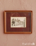 壁から始めるオシャレなインテリア、イギリスアンティークのアートフレーム（街並み）
