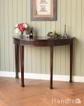 英国のアンティ―ク家具、マホガニー材のコンソールテーブル