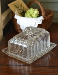 1940年代のアンティークのプレスドグラス