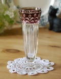 ２トーンカラーのアンティークプレスドグラス（１輪挿し）