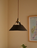 アイアン製ペンダントライト（ブラック）（コード・シャンデリア電球・ギャラリーA付き）