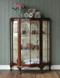 1940年代のアンティーク ガラスキャビネット