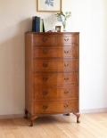 英国のアンティーク収納家具、たっぷり引き出しの付いたウォルナット材のチェストオブドロワーズ