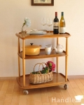 北欧デザインのヴィンテージ家具、キャスター付きトローリー （ERCOL）