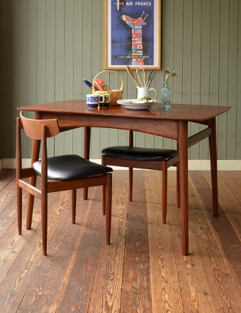 北欧系のヴィンテージ家具、ドロップリーフテーブル（伸張式） (x-539-f)