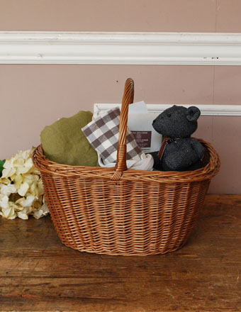 アンティーク　大きなバスケット basket アンティークバスケット ピクニックバスケット イギリス