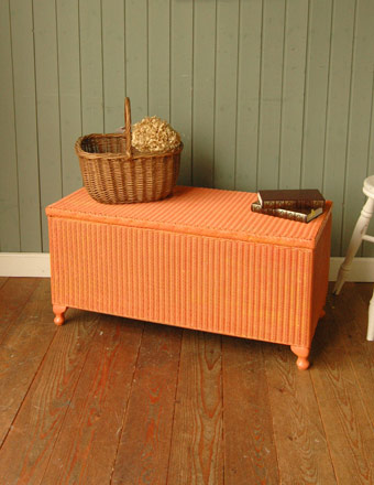 アンティーク ロイドルーム ブランケットボックス（オレンジ） (z-123)