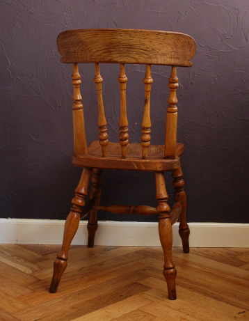 イギリスのアンティークの椅子、可愛い木製のキッチンチェア(k-769-c 