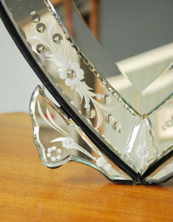 1940年代のアンティーク ミラー（ハート）(q-104-z)｜アンティーク雑貨