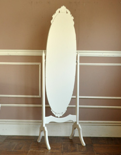 q-335-f アンティークスタンドミラー（姿見）の後ろ