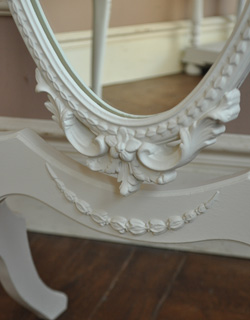 q-335-f アンティークスタンドミラー（姿見）の装飾