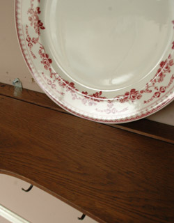 j-282-f アンティークフック付きシェルフのプレートラック