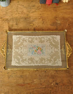 m-895-z アンティークプチポワントレイの大きさ