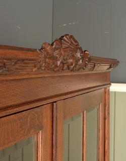 j-1002-f アンティークガラスキャビネットの彫り