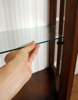 j-1003-f アンティークガラスキャビネットの棚板