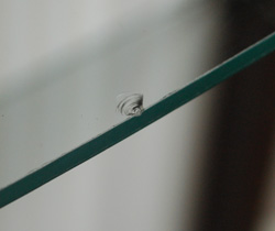 j-1003-f アンティークガラスキャビネットの欠け