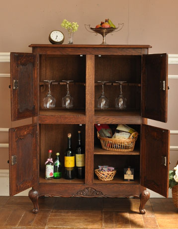 j-1012-f アンティークキャビネットのオープン時